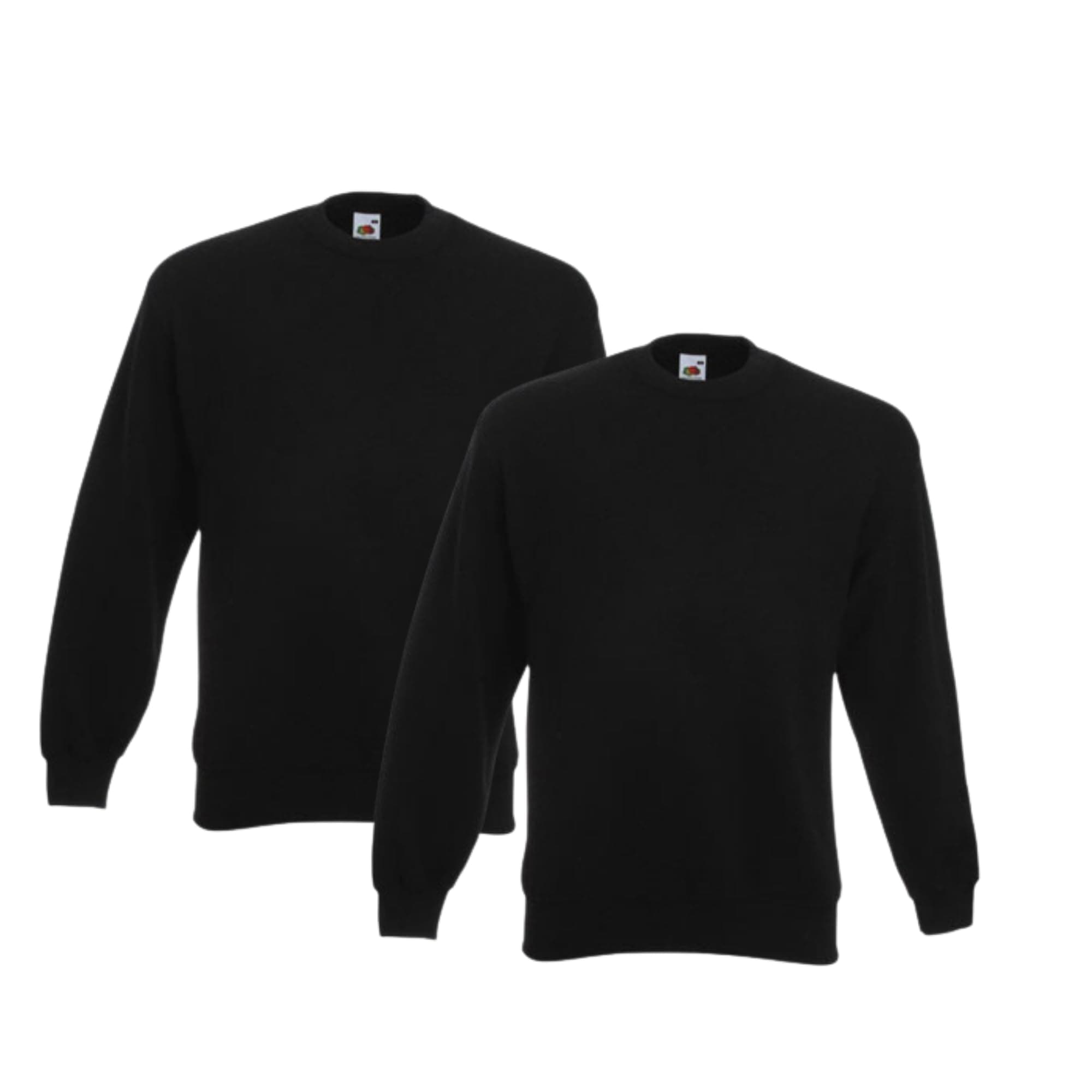 Fruit of the Loom 2er Herren Sweatshirt Classic Set In Sweat M L XL XXL 3XL 4XL 5XL | Verschiedene Farbsets & HLKauf-Block M 2x Schwarz & 1x Hlkauf-block Angebot bei HelloDeals