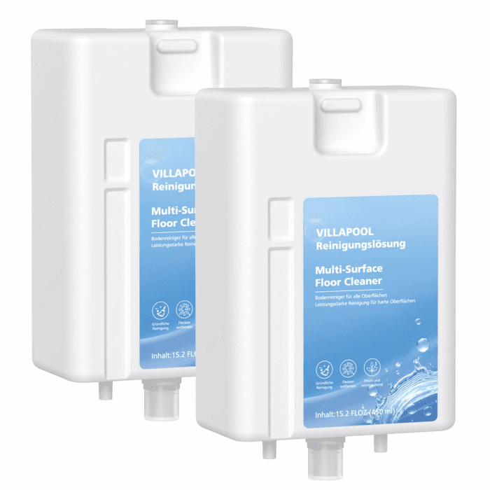 2X Reinigungsmittel Kompatibel mit Dreame L20 Ultra | Multi Surface Floor Cleaner für Alle Hartböden, zum Einsetzen in die Ladestation, 450ml X 2 PACK Angebot bei HelloDeals