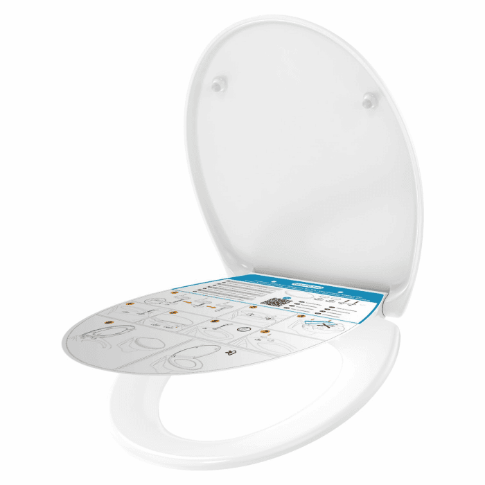 YEAUPE PRO Toilettendeckel mit Absenkautomatik Oval, WC Sitz Duroplast, Weiß | Klodeckel, Klobrille, Toilettensitz Quick-Release, Einfachen Reinigung & Montage, Toilet Seat bis 150kg belastbar Angebot bei HelloDeals