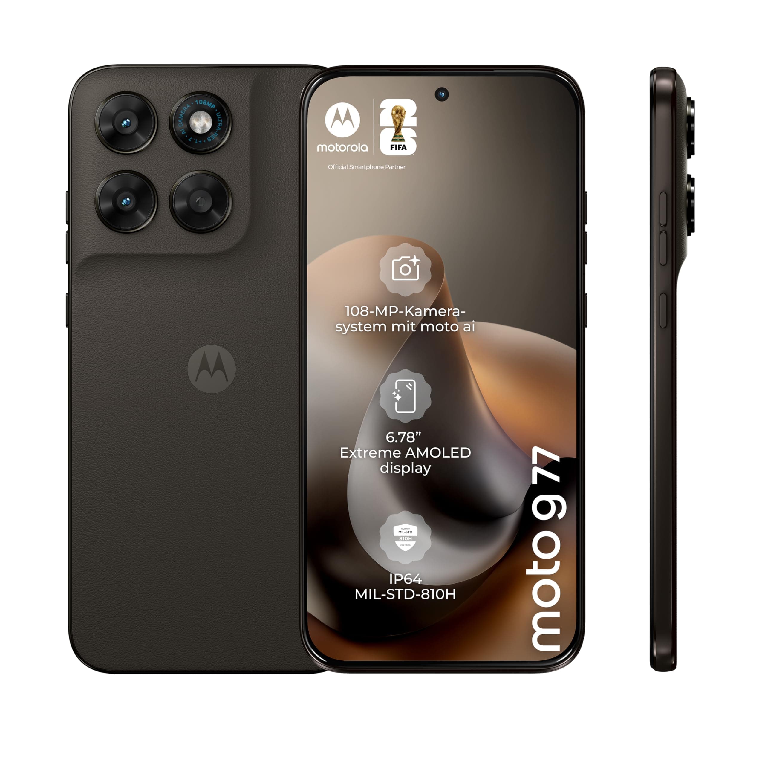 Motorola Moto g77 5G Smartphone 108-MP-Kamera 8-256GB Black Olive moto g77 8GB/256 GB Pantone Black Olive Angebot bei HelloDeals