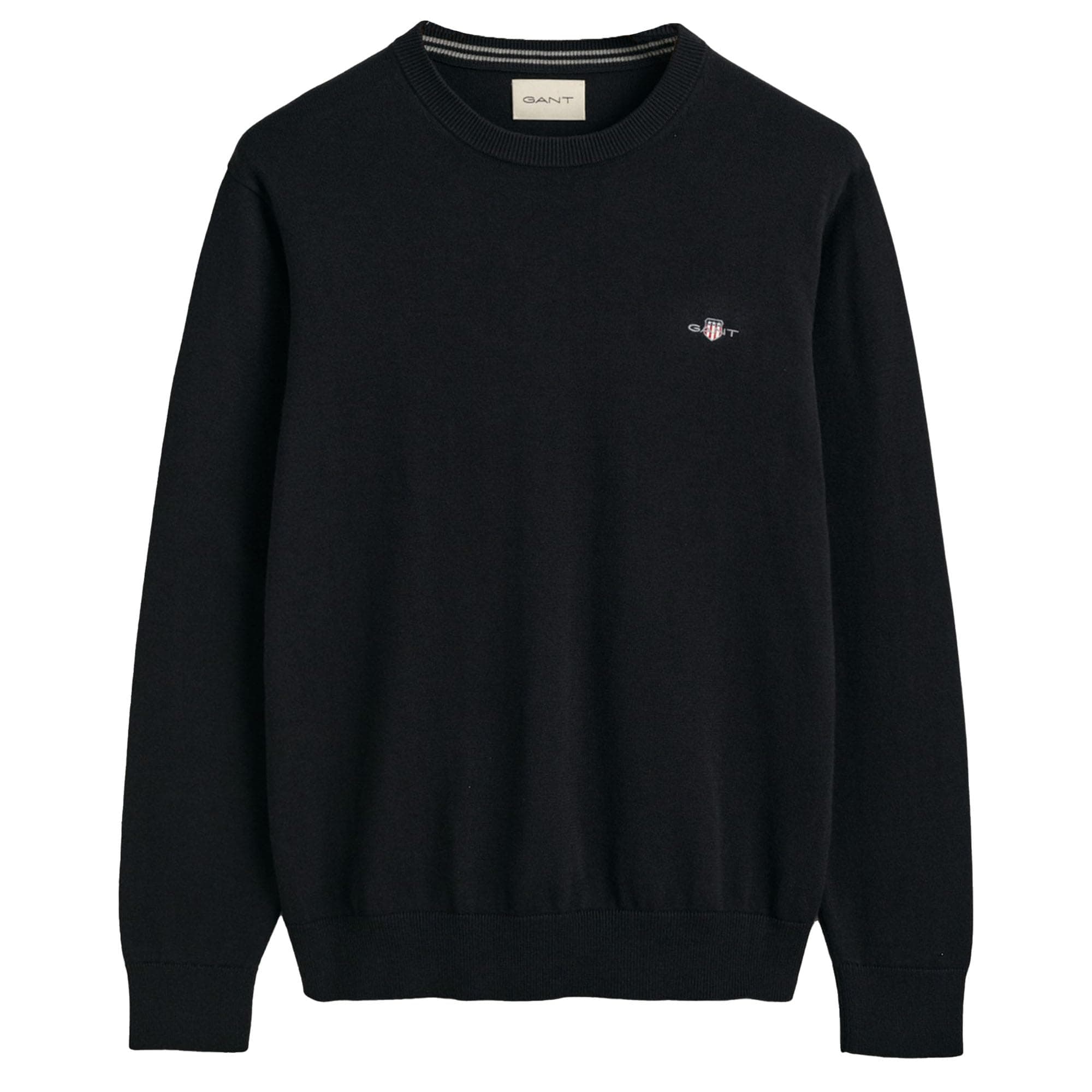 Gant Herren Classic Cotton C-Neck Pullover (1er Pack) XXL Schwarz Angebot bei HelloDeals