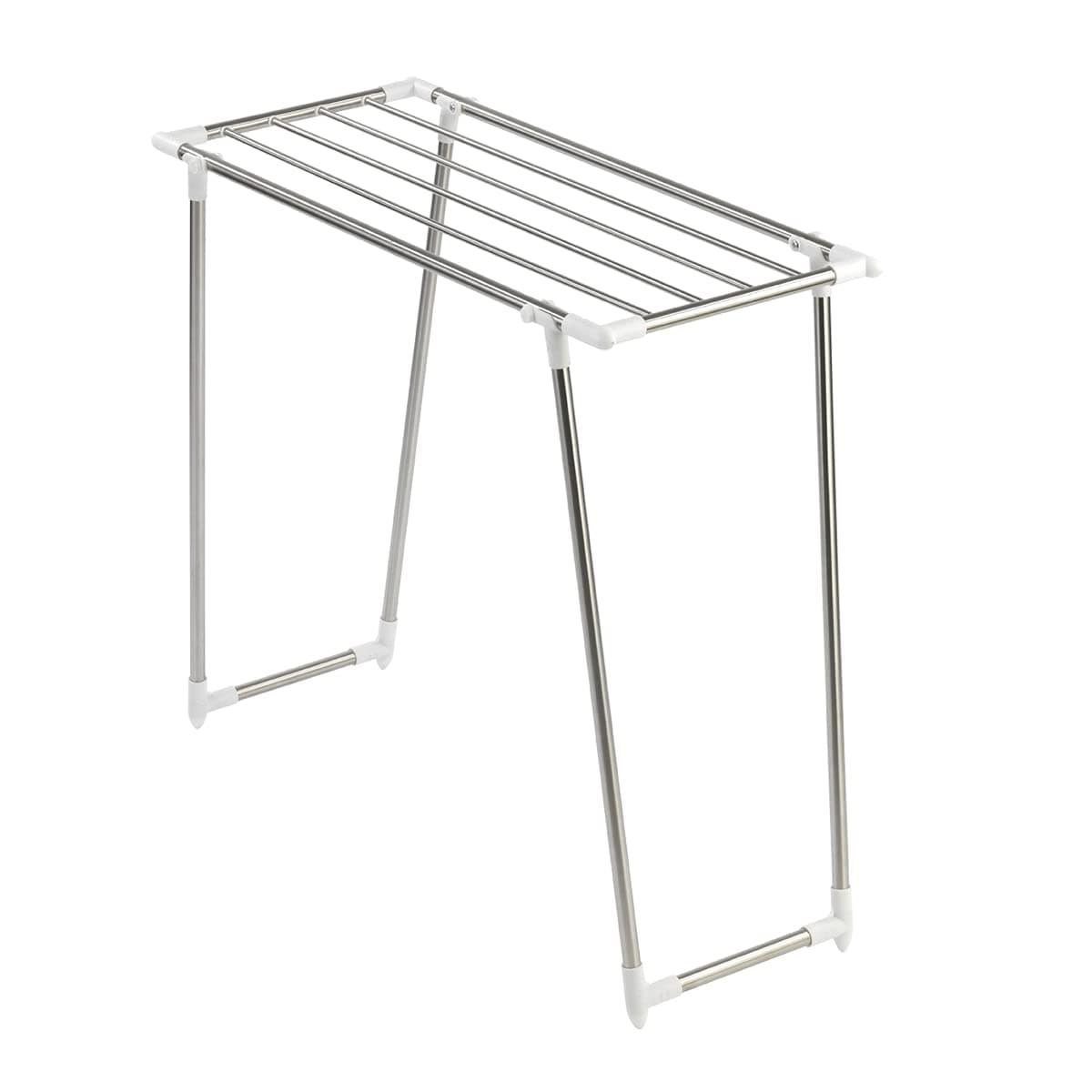 WENKO Wäscheständer 5,5 m Trockenlänge, extra schmaler Wäschetrockner platzsparend für Balkon oder Badewanne, Edelstahl matt, Mod. Profi Single 79 x 39 x 87 cm Angebot bei HelloDeals