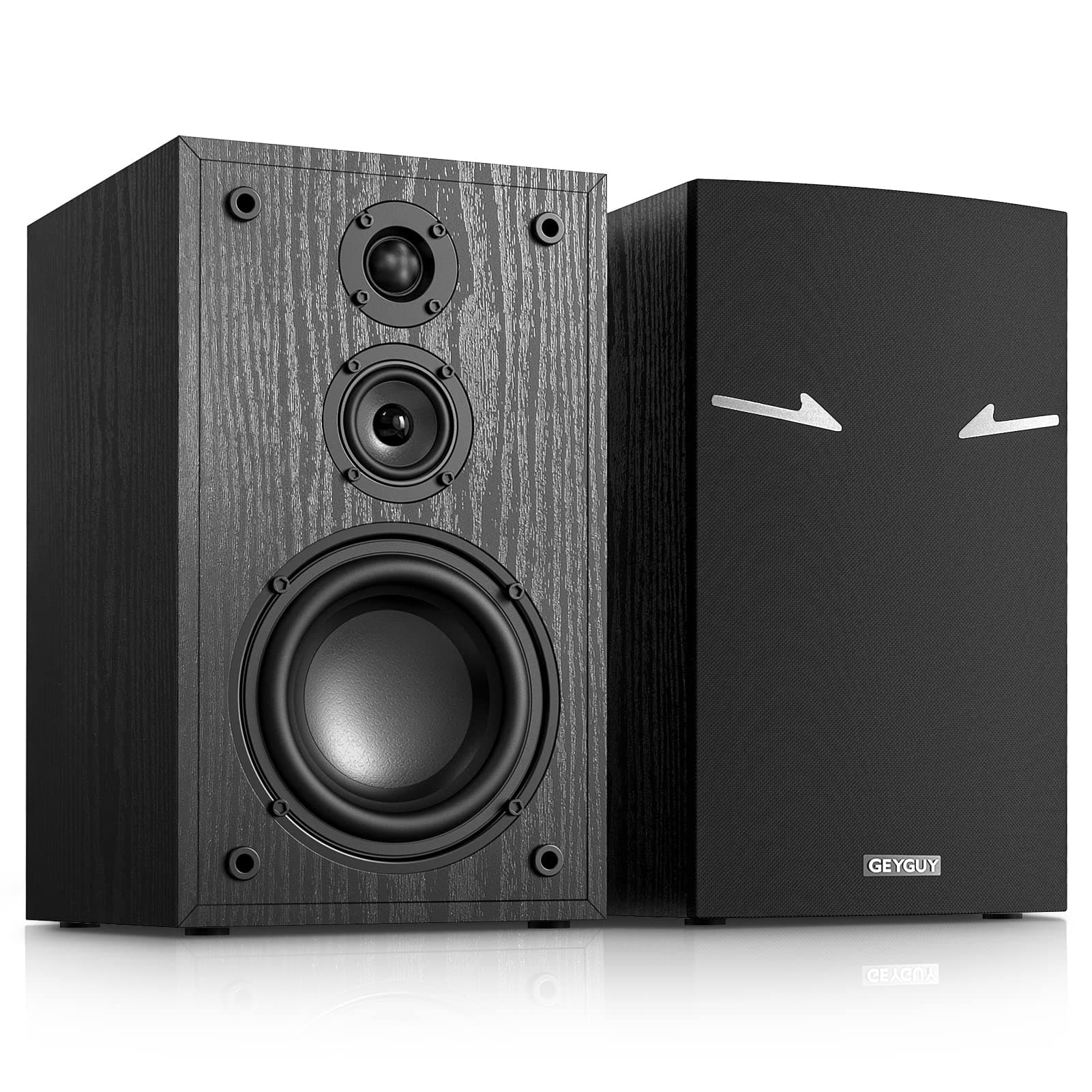 3-Wege Regallautsprecher Passiv, HiFi Stereo Lautsprecher 2 x 80W RMS, Kompaktlautsprecher mit Holzgehäuse & Bassreflex, Passiv Boxen für Heimkino, Musik & TV (G521-1) Angebot bei HelloDeals