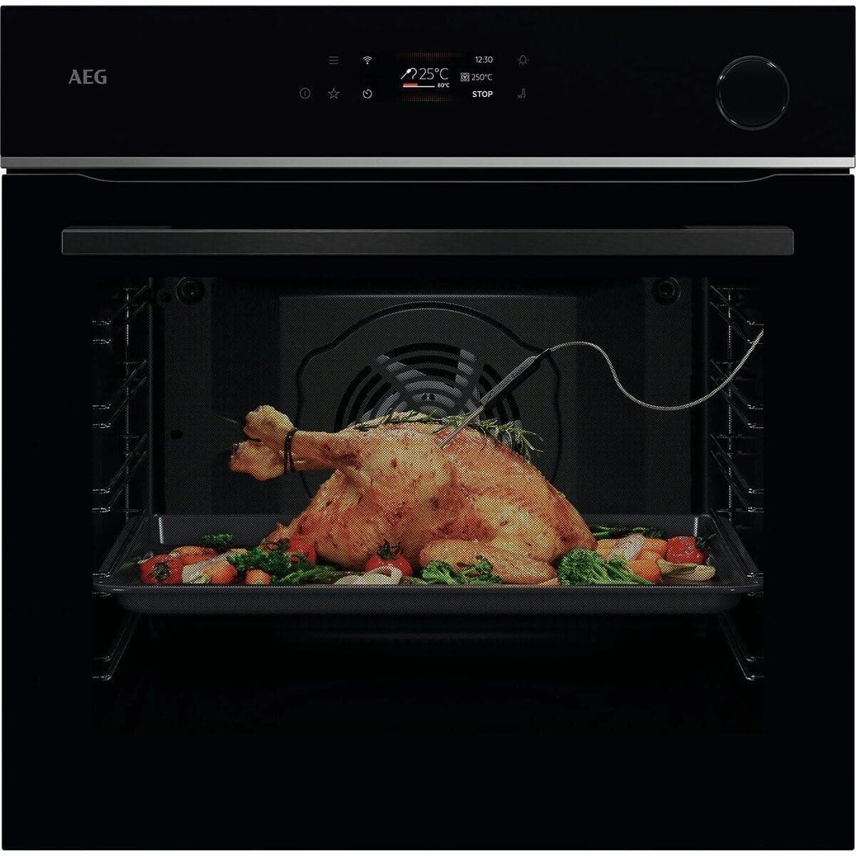 AEG 7 Wifi Einbaubackofen, SteamCrisp - 25 Prozent Dampf, TR7PB63ZSB 7er | TFT-Display | 25% Dampf Angebot bei HelloDeals