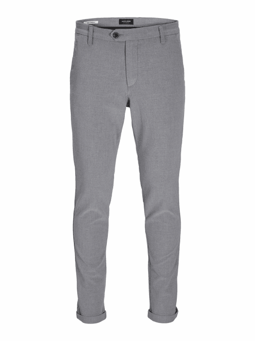 JACK & JONES Slim Fit Chino Hose 33W / 34L Grey Melange Angebot bei HelloDeals