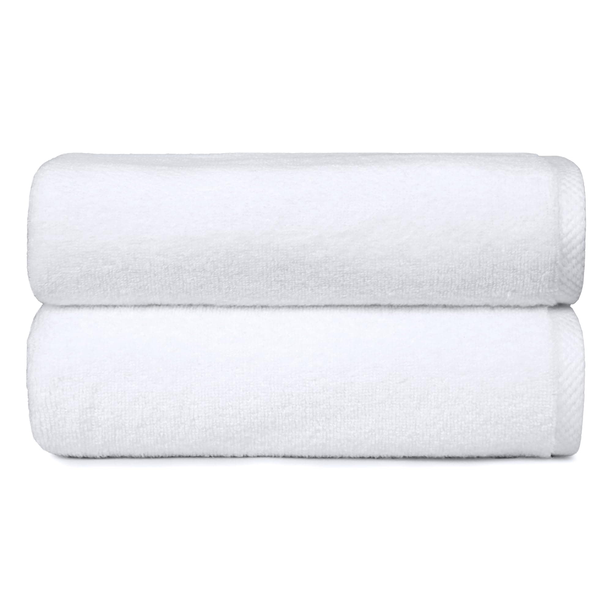 Amazon Basics Badetuch Set, 100 % Baumwolle, 70 x 140 cm, 2 Stück 2 Badetücher Weiß Angebot bei HelloDeals