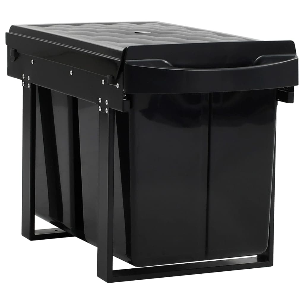 vidaXL Abfallbehälter für Küchenschrank Ausziehbar Soft-Close Abfallsorter Küchen Einbau Abfalleimer Abfallsammler Mülltrenner Mülleimer 48L 48.0 Liter Angebot bei HelloDeals