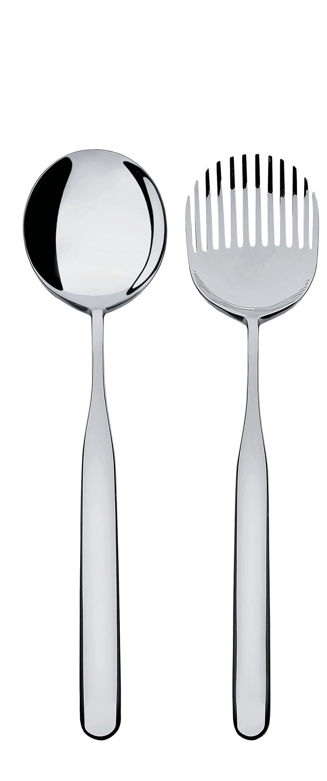 Alessi IS02/14 Collo-Alto, Salatbesteck 18/10 glänzend poliert Edelstahl 26.5 x 3 x 8 cm, Silber Angebot bei HelloDeals