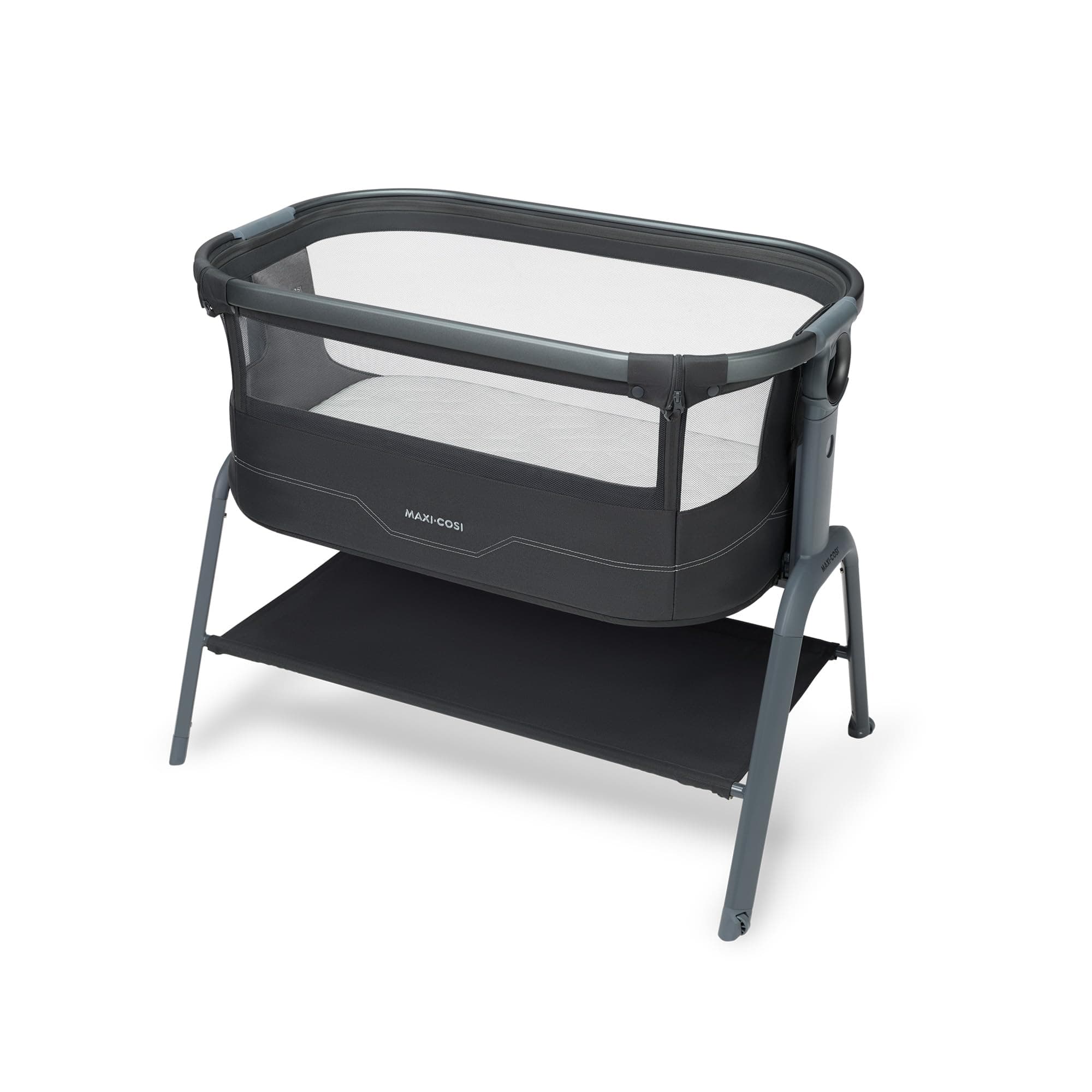 Maxi Cosi Iora² Baby Stubenbett, 0-6 Monate (9 kg), Klappbares und Leichtes Beistellbett Baby, 5 cm CloudCore-Matratze, 5 Höhenstufen, 2 Leichtgängige Rollen, Easy Slide, Elegance Graphite Angebot bei HelloDeals
