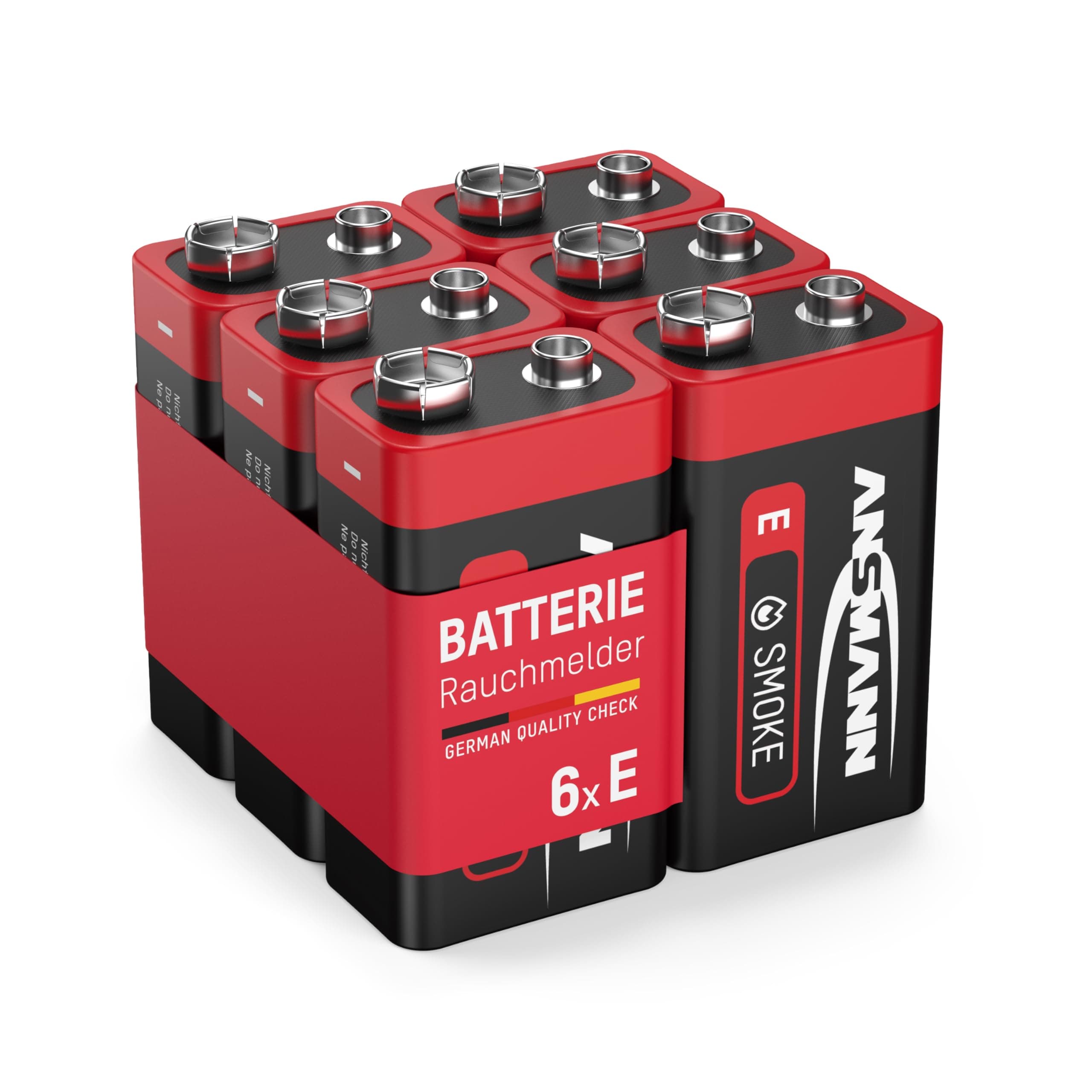 6 ANSMANN Alkaline longlife Rauchmelder 9V Block Batterien - Premium Qualität für höhere Leistung, 9V Batterie ideal für Feuermelder, Bewegungsmelder, Alarmanlagen & Kohlenmonoxid Warnmelder 6 Stück Angebot bei HelloDeals