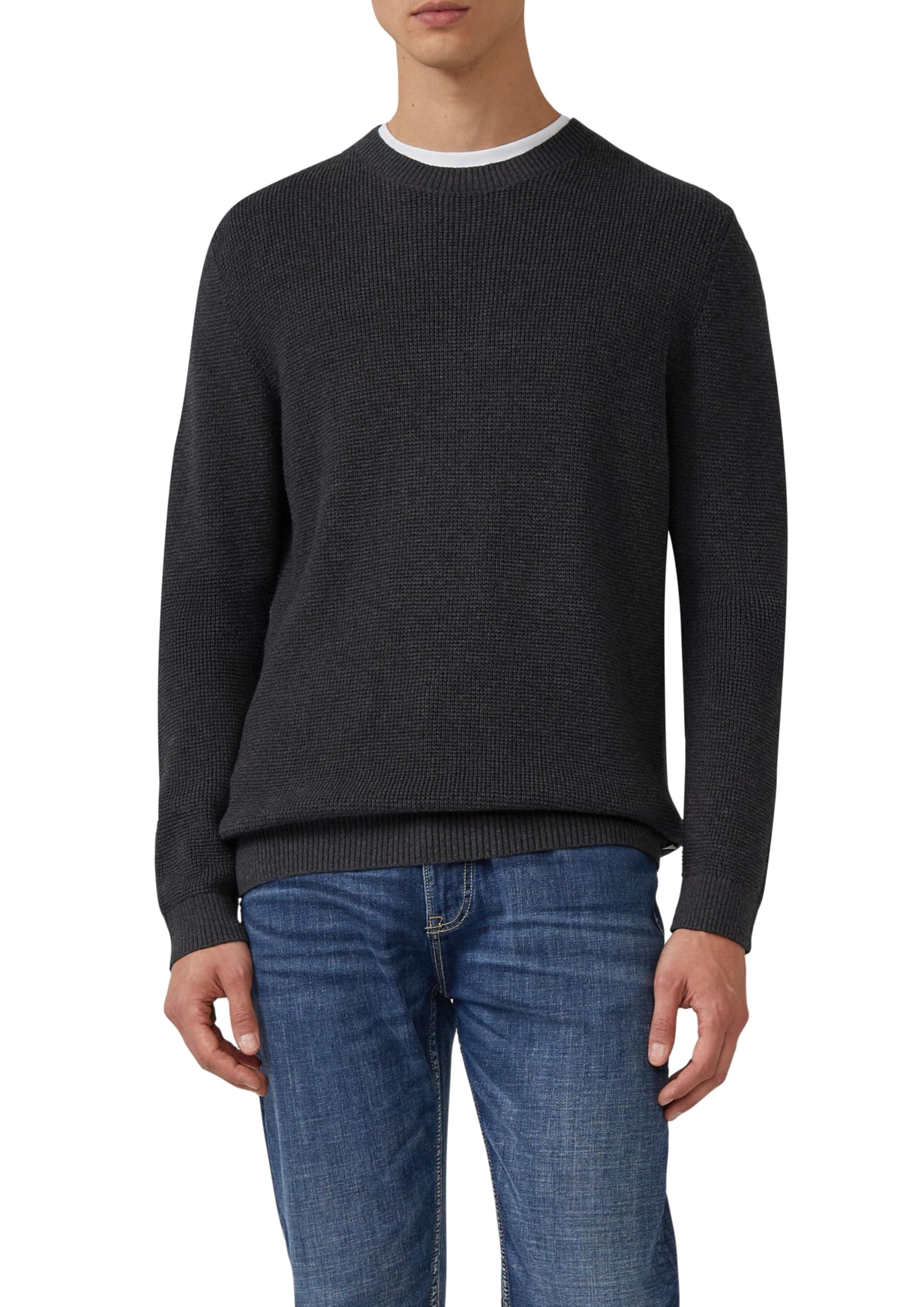 s.Oliver Herren 2172249 Pullover aus Flammgarn (1er Pack) L Grey/Black Angebot bei HelloDeals