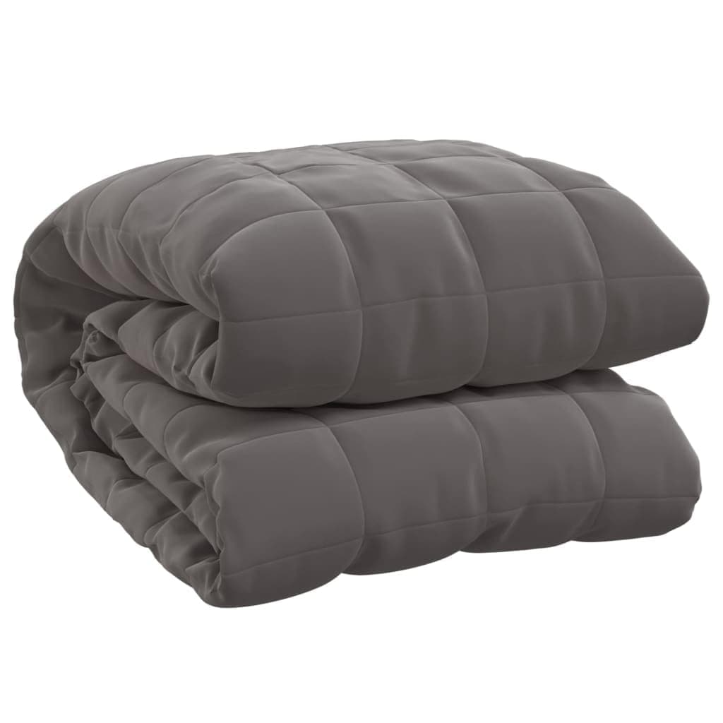 vidaXL Gewichtsdecke Grau 220x230 cm 15 kg Stoff Angebot bei HelloDeals