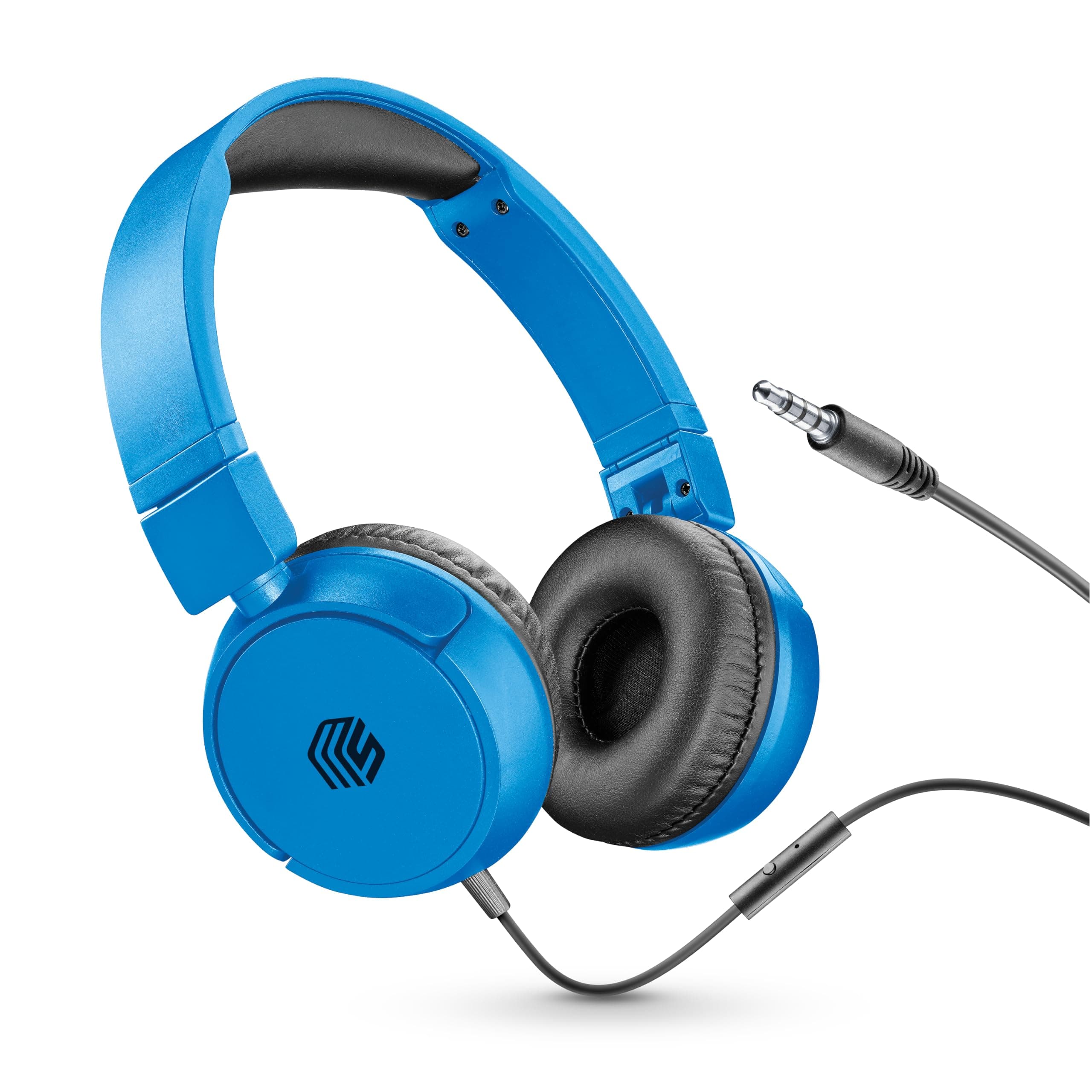 Music Sound | Bügelkopfhörer mit Kabel Over Ear Basic | On-Ear-Kopfhörer Faltbarer Kopfbügel mit 1,2 m Anti-Tangle-Kabel und integriertem Mikrofon - 3,5-mm-Klinkenanschluss – Farbe Blau Blau 3.5mm Angebot bei HelloDeals