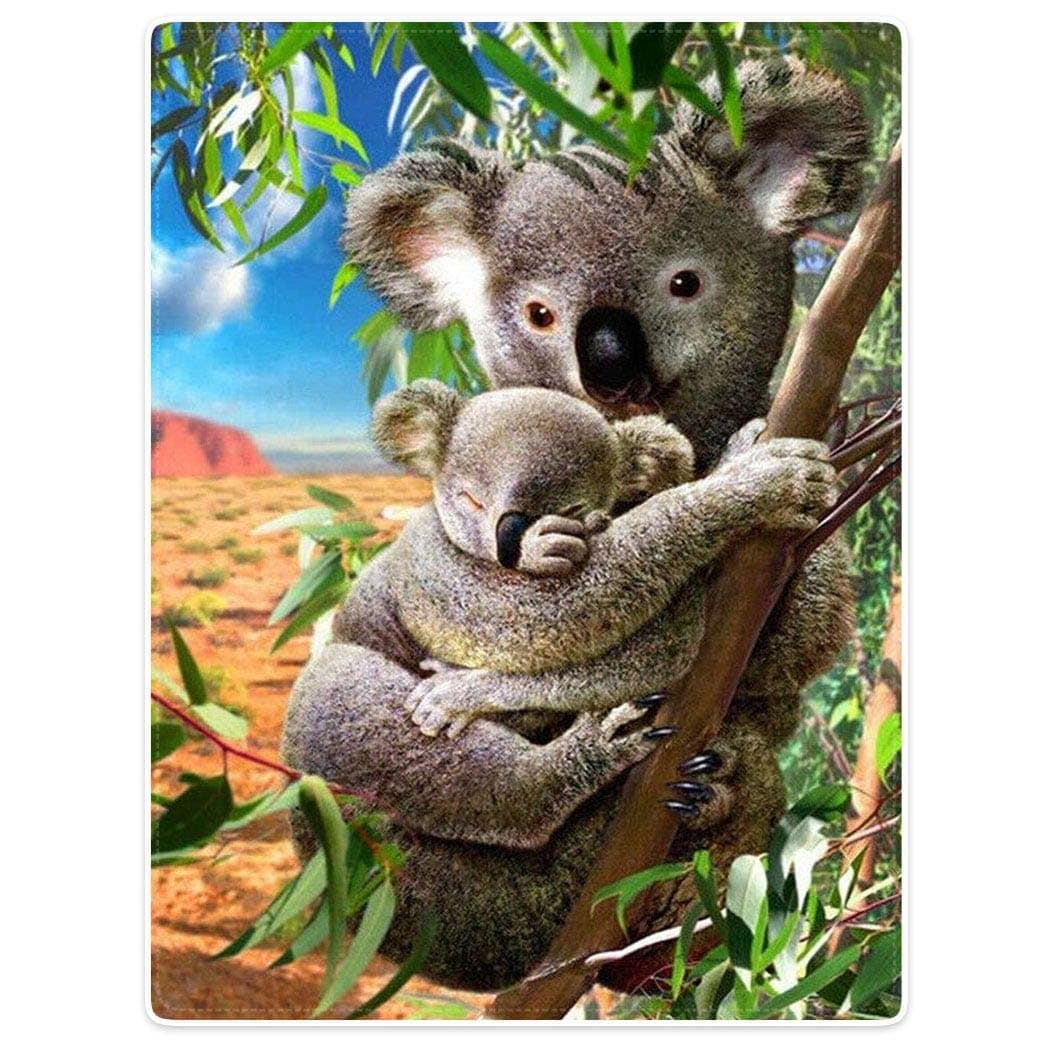 Zomer Kuscheldecke,Koala,150x200cm,Grau,Flauschige Decke Mikrofaser Fleecedecke Weiche & Warme Sofadecke/Couchdecke Koala Grau 150 x 200 cm Angebot bei HelloDeals